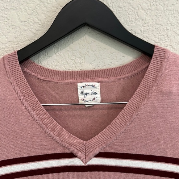 Hippie Rose Long sleeve cotton  V neck sweater size M - Picture 4 of 7